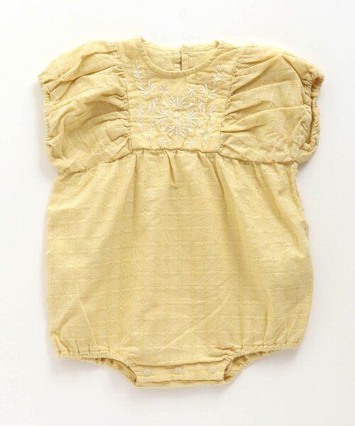 apres les cours（アプレレクール）の「シェル刺繍ロンパス（ロンパース・キッズ・イエロー/アイボリー・80/70）」の11枚目の写真