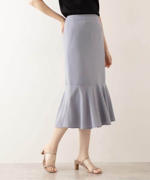 NATURAL BEAUTY BASIC（ナチュラルビューティーベーシック）の「切替ヘムマーメイドスカート（スカート・レディース・ベージュ/ブルー/ブラック・X-SMALL/MEDIUM/SMALL）」の3枚目の写真