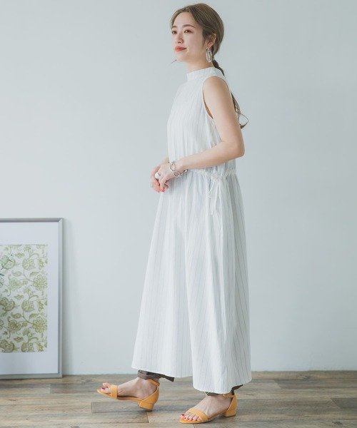 ITEMS URBANRESEARCH（アイテムズ アーバンリサーチ）の「2WAYストライプワンピース（ワンピース・レディース・チャコールグレー/オフホワイト・FREE）」の16枚目の写真