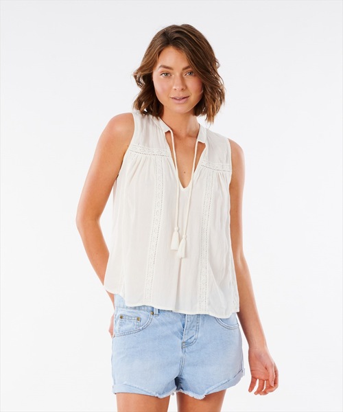 rip curl(リップカール)の「【RIP CURL リップカール】レディースノースリーブシャツ(シャツ/ブラウス・レディース・ホワイト・MEDIUM/LARGE)」の3枚目の写真
