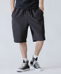 リネンライク シャンブレー イージーショートパンツ