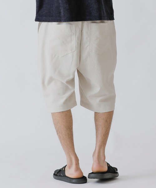 Beno（ビーノ）の「リネンライク シャンブレー イージーショートパンツ（その他パンツ・メンズ・キナリ/ブラック/ライトグレー/ベージュ/カーキ/ネイビー・M/L/LL）」の8枚目の写真
