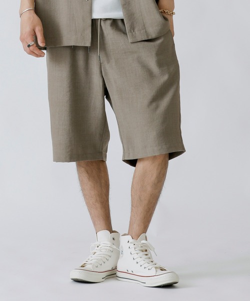 Beno（ビーノ）の「リネンライク シャンブレー イージーショートパンツ（その他パンツ・メンズ・キナリ/ブラック/ライトグレー/ベージュ/カーキ/ネイビー・M/L/LL）」の11枚目の写真