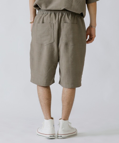 Beno（ビーノ）の「リネンライク シャンブレー イージーショートパンツ（その他パンツ・メンズ・キナリ/ブラック/ライトグレー/ベージュ/カーキ/ネイビー・M/L/LL）」の15枚目の写真