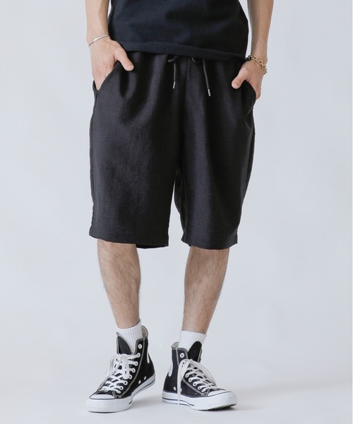 Beno（ビーノ）の「リネンライク シャンブレー イージーショートパンツ（その他パンツ・メンズ・キナリ/ブラック/ライトグレー/ベージュ/カーキ/ネイビー・M/L/LL）」の22枚目の写真