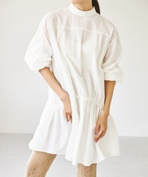 TODAYFUL | スタンドカラーギャザードレス(ワンピース)