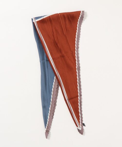 VIBGYOR（ヴィブジョー）の「【resonance】シルク プリーツ スクエア スカーフ（バンダナ/スカーフ・レディース・ベージュ系その他/グリーン系その他/オレンジ系その他・FREE）」の7枚目の写真