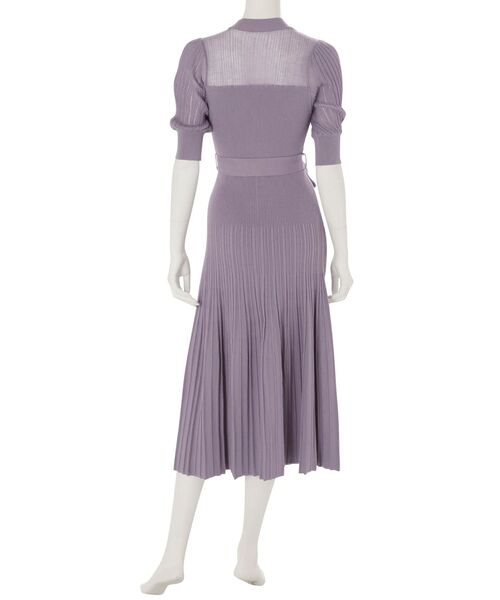 MERCURYDUO（マーキュリーデュオ）の「シアースリーブプリーツニットワンピース（ワンピース・レディース・アイボリー/ミント/ラベンダー・FREE）」の14枚目の写真