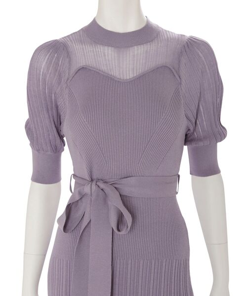 MERCURYDUO（マーキュリーデュオ）の「シアースリーブプリーツニットワンピース（ワンピース・レディース・アイボリー/ミント/ラベンダー・FREE）」の15枚目の写真