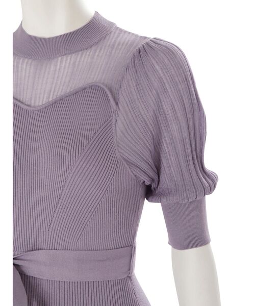 MERCURYDUO（マーキュリーデュオ）の「シアースリーブプリーツニットワンピース（ワンピース・レディース・アイボリー/ミント/ラベンダー・FREE）」の18枚目の写真