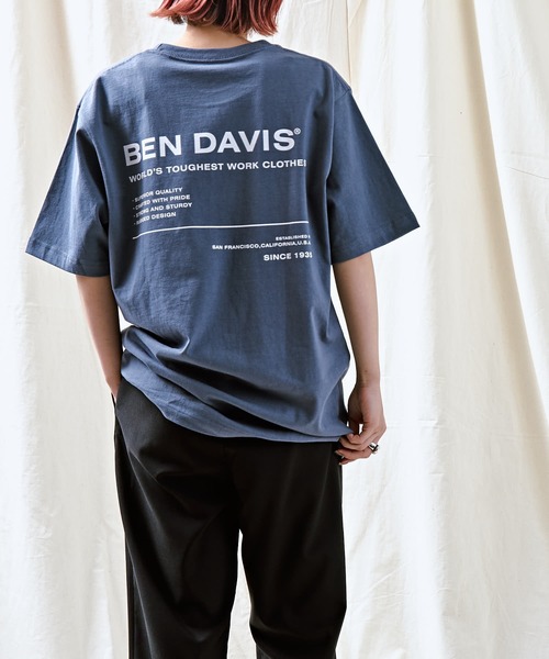 BEN DAVIS（ベンデイビス）の「【 BEN DAVIS ベンデイビス 】MINIGOLILA EMB TEE ミニゴリラ刺繍Ｔシャツ　バックロゴ（Tシャツ/カットソー・レディース・ホワイト/ブラック/ベージュ/グリーン/ブルー・SMALL/MEDIUM/LARGE/X-LARGE）」の5枚目の写真