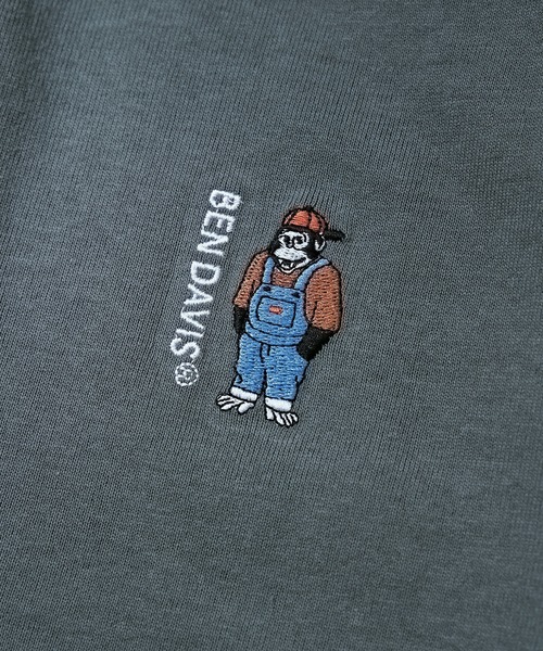 BEN DAVIS（ベンデイビス）の「【 BEN DAVIS ベンデイビス 】MINIGOLILA EMB TEE ミニゴリラ刺繍Ｔシャツ　バックロゴ（Tシャツ/カットソー・レディース・ホワイト/ブラック/ベージュ/グリーン/ブルー・SMALL/MEDIUM/LARGE/X-LARGE）」の10枚目の写真