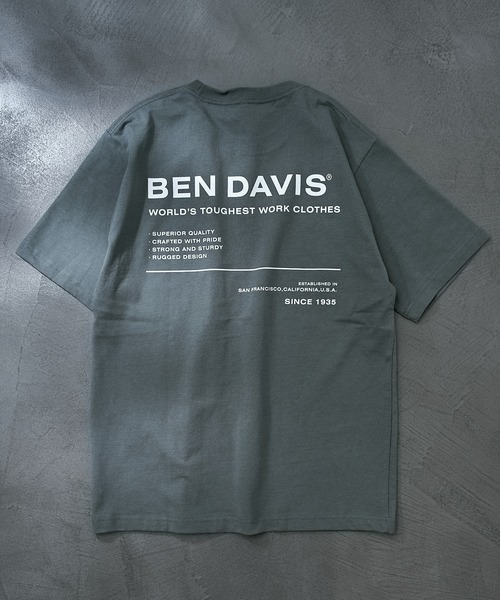 BEN DAVIS（ベンデイビス）の「【 BEN DAVIS ベンデイビス 】MINIGOLILA EMB TEE ミニゴリラ刺繍Ｔシャツ　バックロゴ（Tシャツ/カットソー・レディース・ホワイト/ブラック/ベージュ/グリーン/ブルー・SMALL/MEDIUM/LARGE/X-LARGE）」の11枚目の写真