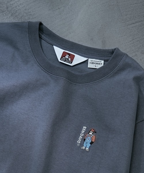 BEN DAVIS（ベンデイビス）の「【 BEN DAVIS ベンデイビス 】MINIGOLILA EMB TEE ミニゴリラ刺繍Ｔシャツ　バックロゴ（Tシャツ/カットソー・レディース・ホワイト/ブラック/ベージュ/グリーン/ブルー・SMALL/MEDIUM/LARGE/X-LARGE）」の13枚目の写真