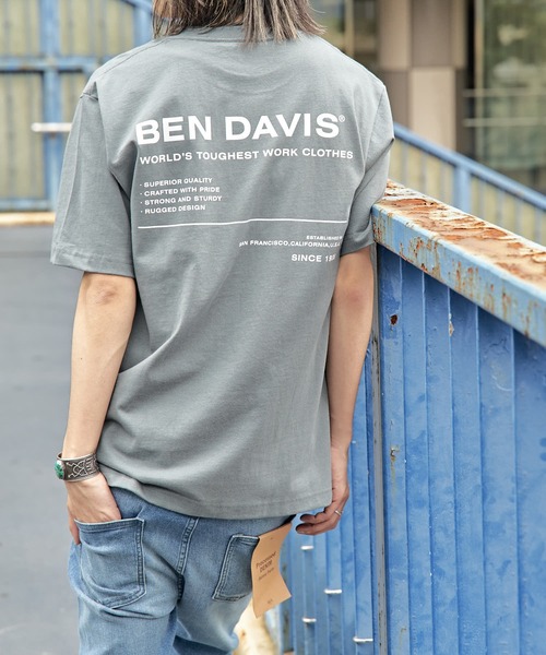 BEN DAVIS（ベンデイビス）の「【 BEN DAVIS ベンデイビス 】MINIGOLILA EMB TEE ミニゴリラ刺繍Ｔシャツ　バックロゴ（Tシャツ/カットソー・レディース・ホワイト/ブラック/ベージュ/グリーン/ブルー・SMALL/MEDIUM/LARGE/X-LARGE）」の20枚目の写真