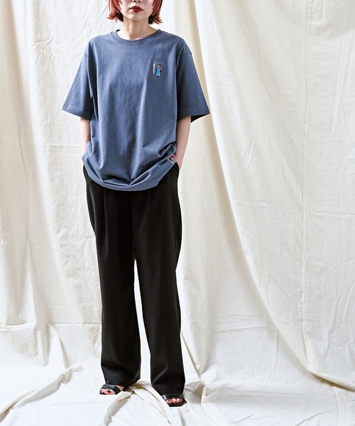 BEN DAVIS（ベンデイビス）の「【 BEN DAVIS ベンデイビス 】MINIGOLILA EMB TEE ミニゴリラ刺繍Ｔシャツ　バックロゴ（Tシャツ/カットソー・レディース・ホワイト/ブラック/ベージュ/グリーン/ブルー・SMALL/MEDIUM/LARGE/X-LARGE）」の18枚目の写真