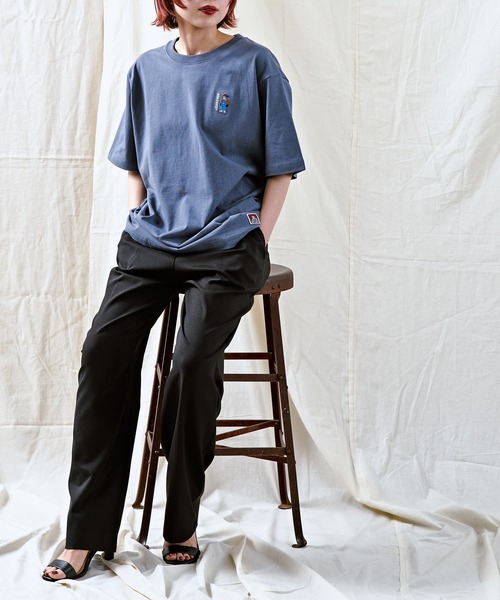 BEN DAVIS（ベンデイビス）の「【 BEN DAVIS ベンデイビス 】MINIGOLILA EMB TEE ミニゴリラ刺繍Ｔシャツ　バックロゴ（Tシャツ/カットソー・レディース・ホワイト/ブラック/ベージュ/グリーン/ブルー・SMALL/MEDIUM/LARGE/X-LARGE）」の15枚目の写真