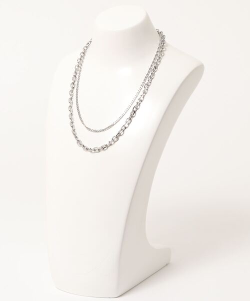 Burner（バーナー）の「【OKUOKU　0909】ステンレス　２WAYネックレス　ショート&ロングで着用可能（ネックレス・メンズ・シルバー・FREE）」の2枚目の写真