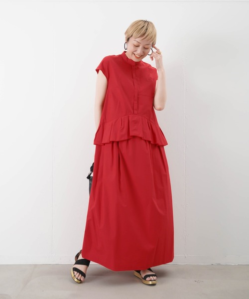 AVIE（アビィ）の「AVIE×LC/LLL フレンチペプラムロングワンピース 