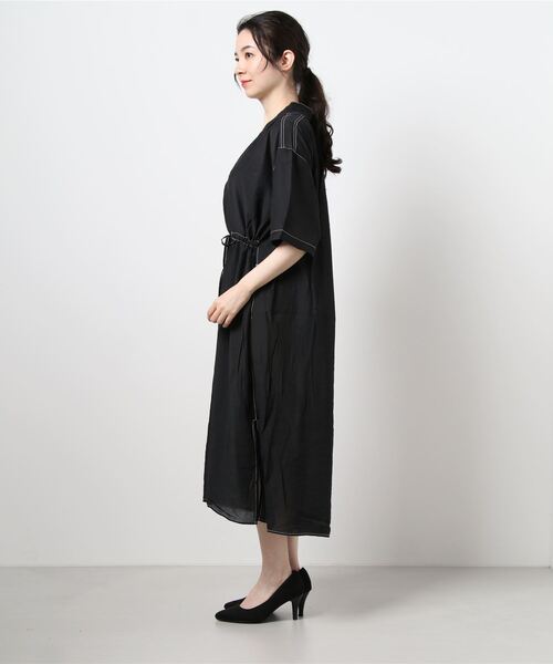 179/WG（イチナナキュウダブルジー）の「ガウンロングワンピース（ワンピース・レディース・ブラウン/グリーン/ブラック・MEDIUM）」の5枚目の写真