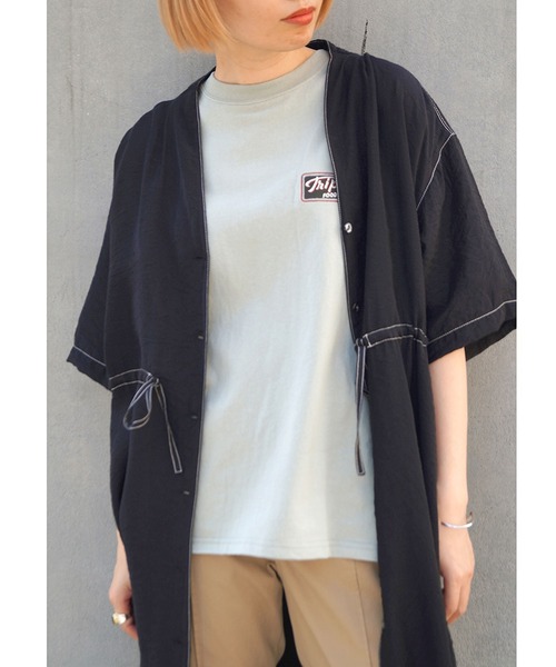 179/WG（イチナナキュウダブルジー）の「ガウンロングワンピース（ワンピース・レディース・ブラウン/グリーン/ブラック・MEDIUM）」の12枚目の写真