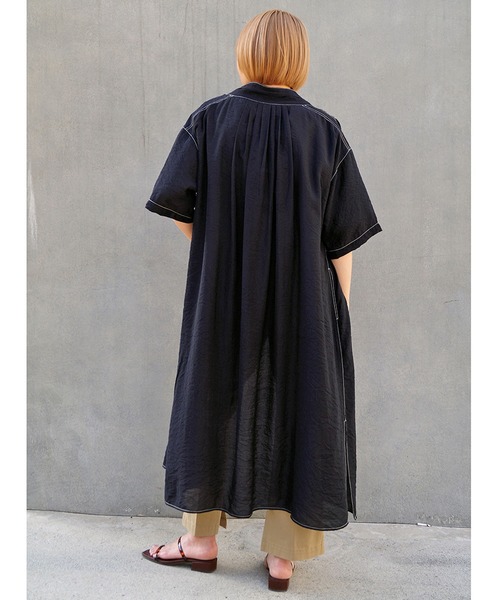 179/WG（イチナナキュウダブルジー）の「ガウンロングワンピース（ワンピース・レディース・ブラウン/グリーン/ブラック・MEDIUM）」の8枚目の写真