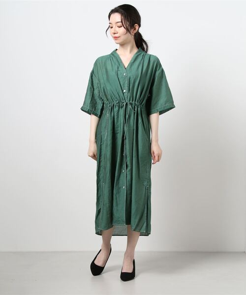 179/WG（イチナナキュウダブルジー）の「ガウンロングワンピース（ワンピース・レディース・ブラウン/グリーン/ブラック・MEDIUM）」の16枚目の写真