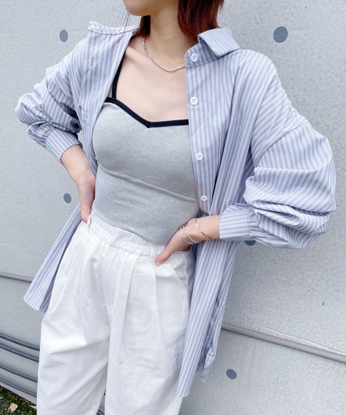 セール】【2WAY/オープンショルダー】ボーイフレンドシャツ（シャツ