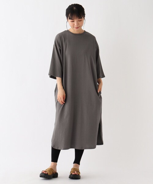 BASECONTROL(ベースコントロール)の「◆【WEB限定】ラウンドヘムカットワンピース(ワンピース・レディース・ガンメタ/グレー系/アイボリー/ブラウン系/パープル系・99)」の11枚目の写真