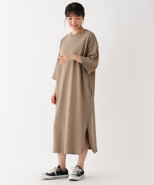 BASECONTROL(ベースコントロール)の「◆【WEB限定】ラウンドヘムカットワンピース(ワンピース・レディース・ガンメタ/グレー系/アイボリー/ブラウン系/パープル系・99)」の12枚目の写真