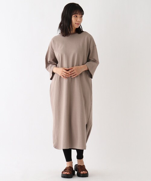 BASECONTROL(ベースコントロール)の「◆【WEB限定】ラウンドヘムカットワンピース(ワンピース・レディース・ガンメタ/グレー系/アイボリー/ブラウン系/パープル系・99)」の14枚目の写真