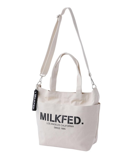 MILKFED.（ミルクフェド）の「2WAY SHOULDER BAG（ショルダーバッグ・レディース・ホワイト/ブラック/ベージュ/ライトピンク・ONE SIZE）」の2枚目の写真