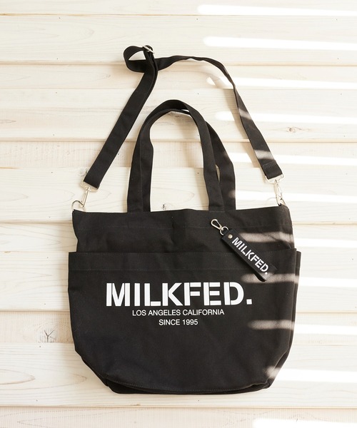 MILKFED.（ミルクフェド）の「2WAY SHOULDER BAG（ショルダーバッグ・レディース・ホワイト/ブラック/ベージュ/ライトピンク・ONE SIZE）」の3枚目の写真