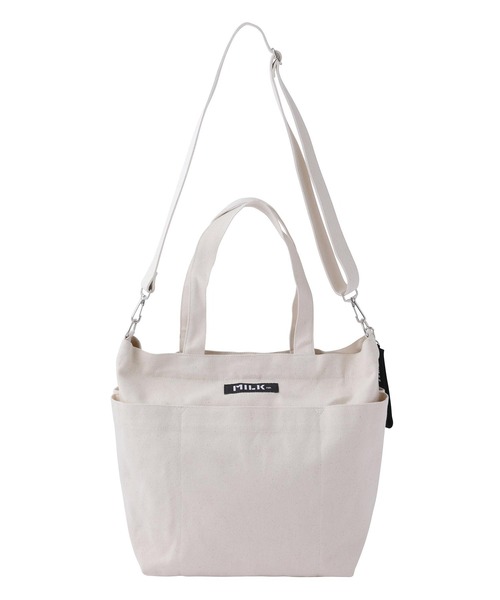 MILKFED.（ミルクフェド）の「2WAY SHOULDER BAG（ショルダーバッグ・レディース・ホワイト/ブラック/ベージュ/ライトピンク・ONE SIZE）」の9枚目の写真