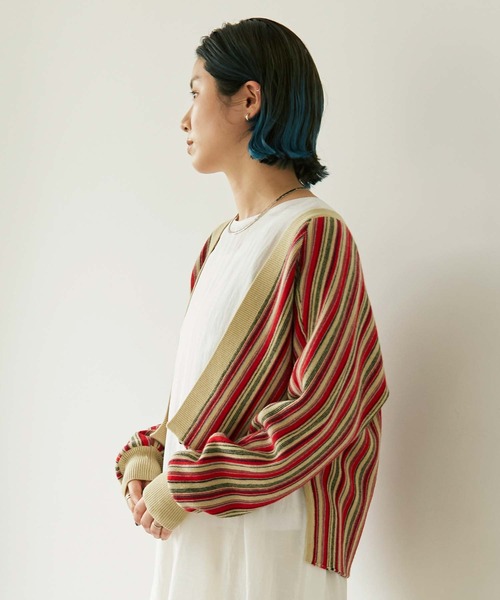 nitca（ニトカ）の「マルチガーターカーディガン（カーディガン/ボレロ・レディース・パープル/レッド・FREE）」の3枚目の写真