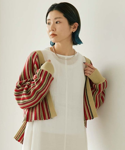 nitca（ニトカ）の「マルチガーターカーディガン（カーディガン/ボレロ・レディース・パープル/レッド・FREE）」の4枚目の写真