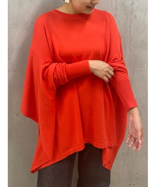 BEARDSLEY（ビアズリー）の「カーディガン、ポンチョ、プルオーバーで楽しめる NEWヒラヒラハオリ（カーディガン/ボレロ・レディース・レッド/ネイビー/ホワイト・FREE）」の13枚目の写真