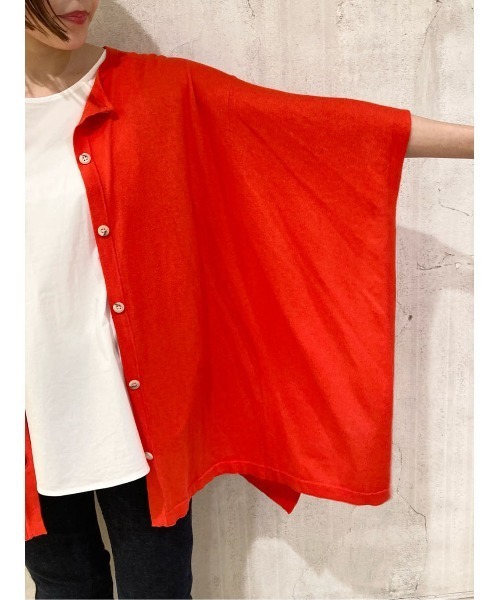 BEARDSLEY（ビアズリー）の「カーディガン、ポンチョ、プルオーバーで楽しめる NEWヒラヒラハオリ（カーディガン/ボレロ・レディース・レッド/ネイビー/ホワイト・FREE）」の17枚目の写真