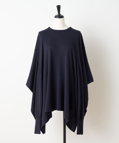 BEARDSLEY（ビアズリー）の「カーディガン、ポンチョ、プルオーバーで楽しめる NEWヒラヒラハオリ（カーディガン/ボレロ・レディース・レッド/ネイビー/ホワイト・FREE）」の7枚目の写真