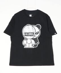 HIPANDA（ハイパンダ）の「HIPANDA ハイパンダ メンズ BROコラボ シルバープリント 半袖Tシャツ（Tシャツ/カットソー）」