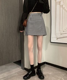 【versace】チェック柄ミニスカート meJane（ミージェーン）の「ギンガムチェック柄ミニスカート