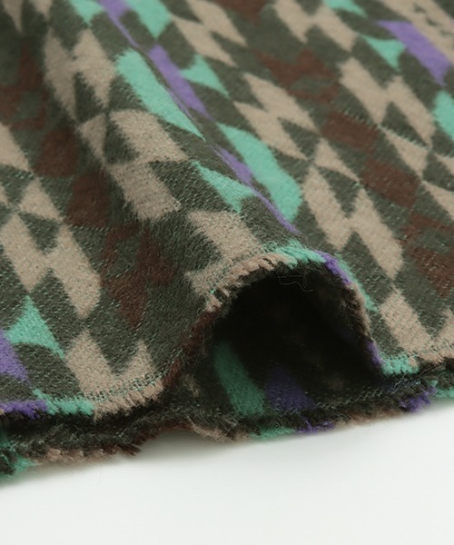 チチカカ(チチカカ)の「フード付きナバホポンチョ(ストール/ショール・レディース・ピンク/カーキ・FREE)」の18枚目の写真