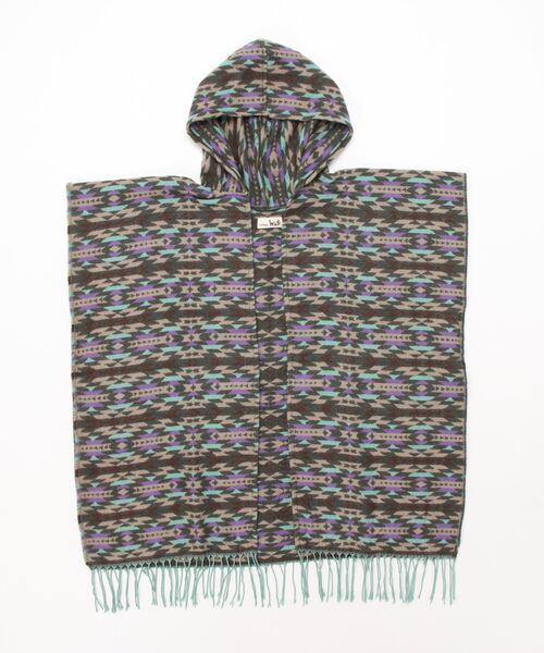 チチカカ(チチカカ)の「フード付きナバホポンチョ(ストール/ショール・レディース・ピンク/カーキ・FREE)」の19枚目の写真