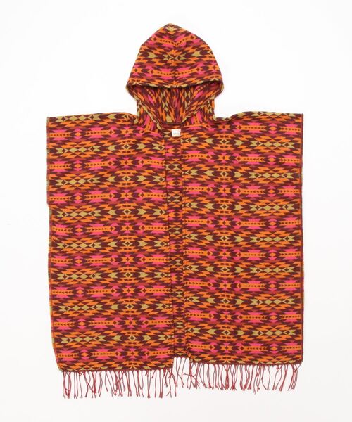 チチカカ(チチカカ)の「フード付きナバホポンチョ(ストール/ショール・レディース・ピンク/カーキ・FREE)」の20枚目の写真