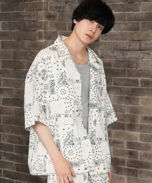 Beno(ビーノ)の「オーバーサイズCPO半袖シャツ(シャツ/ブラウス・メンズ・J/A/D/M/O/G/B/K/N/F/H/L/E/I/C・L/M/XL)」の12枚目の写真