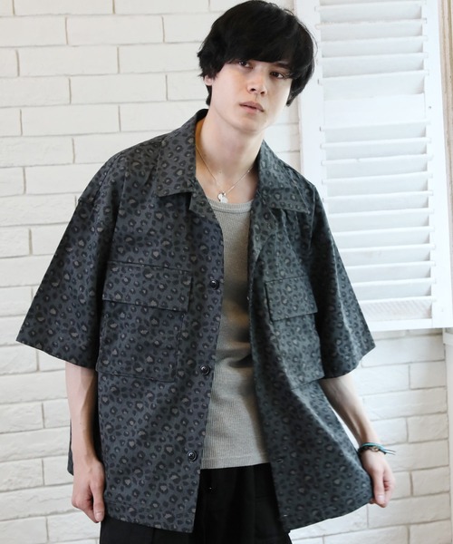 Beno(ビーノ)の「オーバーサイズCPO半袖シャツ(シャツ/ブラウス・メンズ・J/A/D/M/O/G/B/K/N/F/H/L/E/I/C・L/M/XL)」の14枚目の写真