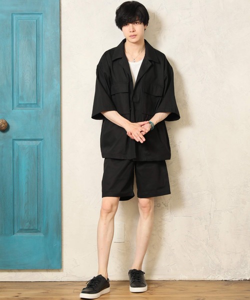 Beno(ビーノ)の「オーバーサイズCPO半袖シャツ(シャツ/ブラウス・メンズ・J/A/D/M/O/G/B/K/N/F/H/L/E/I/C・L/M/XL)」の17枚目の写真