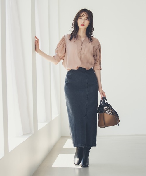 Andemiu（アンデミュウ）の「レースアップデニムスカート214883（デニムスカート・レディース・グレー/インディゴブルー・SMALL/MEDIUM）」の15枚目の写真