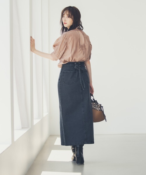 Andemiu（アンデミュウ）の「レースアップデニムスカート214883（デニムスカート・レディース・グレー/インディゴブルー・SMALL/MEDIUM）」の16枚目の写真