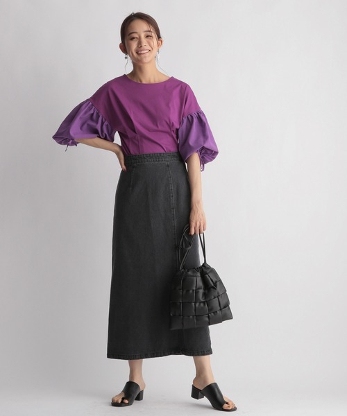 Andemiu（アンデミュウ）の「レースアップデニムスカート214883（デニムスカート・レディース・グレー/インディゴブルー・SMALL/MEDIUM）」の17枚目の写真